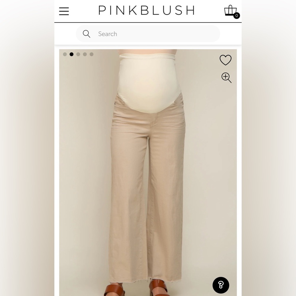 Pinkblush Beige Maternity Trousers